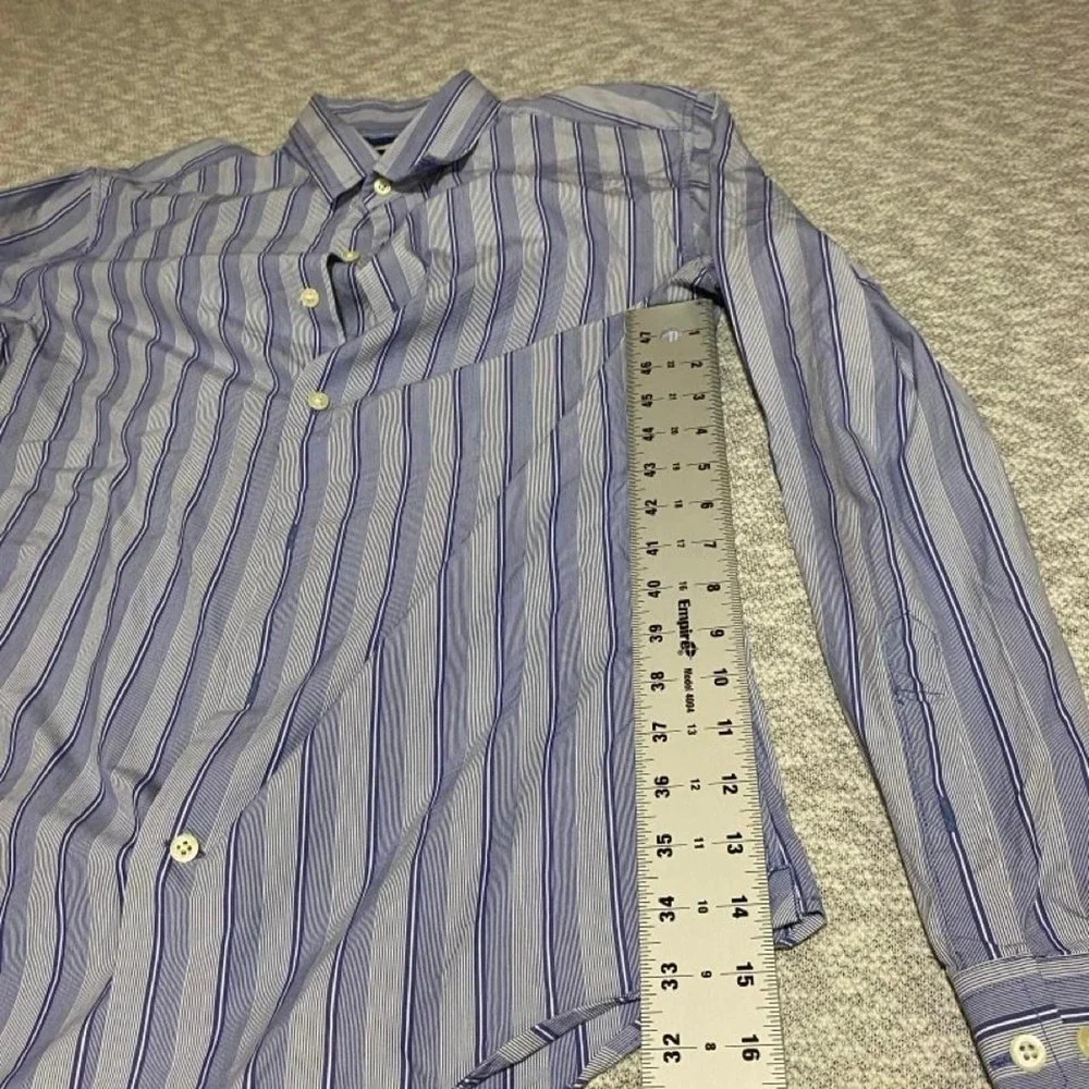 Banana Republic Blue Striped Long Sleeve Button Down Shirt men M. SKU-B264